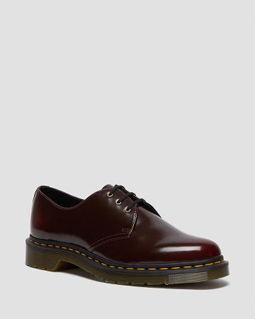 Dr Martens Vegan 1461 Oxford Sko Dame Lyserød Rød | DK 383ZUT